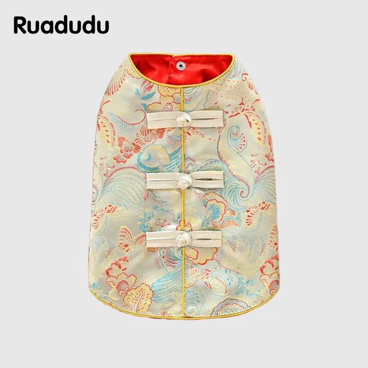 狗狗唐装春夏秋宠物衣服泰迪比熊过新年结婚礼服猫咪中式喜庆汉