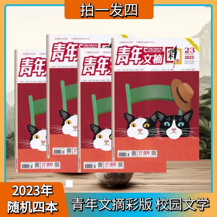 【拍一发四】青年文摘彩版 2023年过刊四本 青少年校园文学杂志期刊