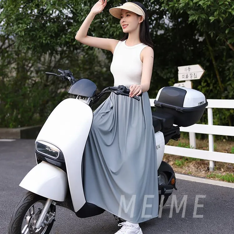 电动车防晒裙防走光神器夏天骑电车电瓶摩托车腿部防晒围裙遮阳裙