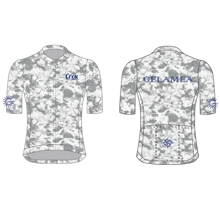 CRCU水墨画男款夏季短袖骑行服印花春夏公路自行车男女透气上衣