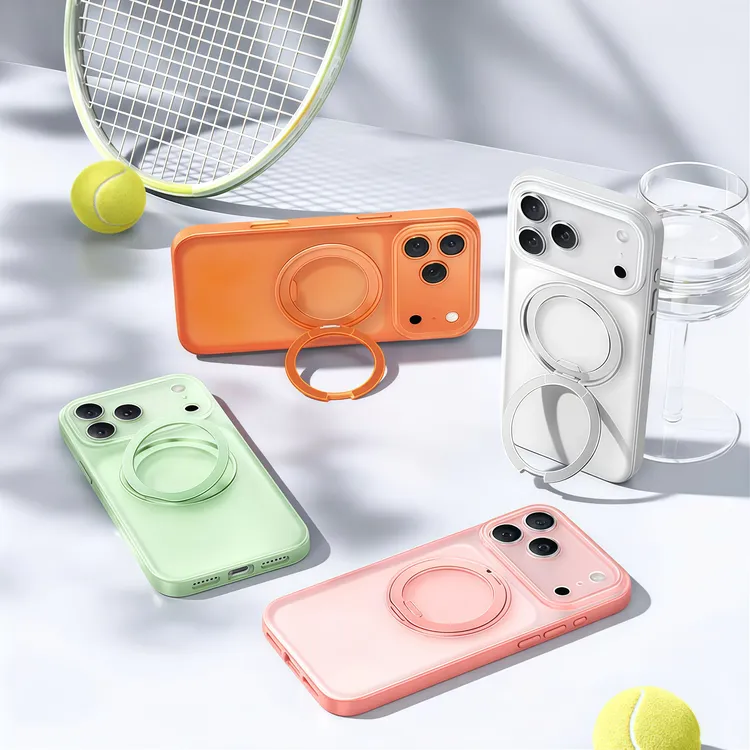 360旋转磁吸支架全包精孔镜头适用苹果17ProMax手机壳