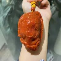 【铭舍】南红玛瑙雕刻件精雕文玩手把颈饰（特等）