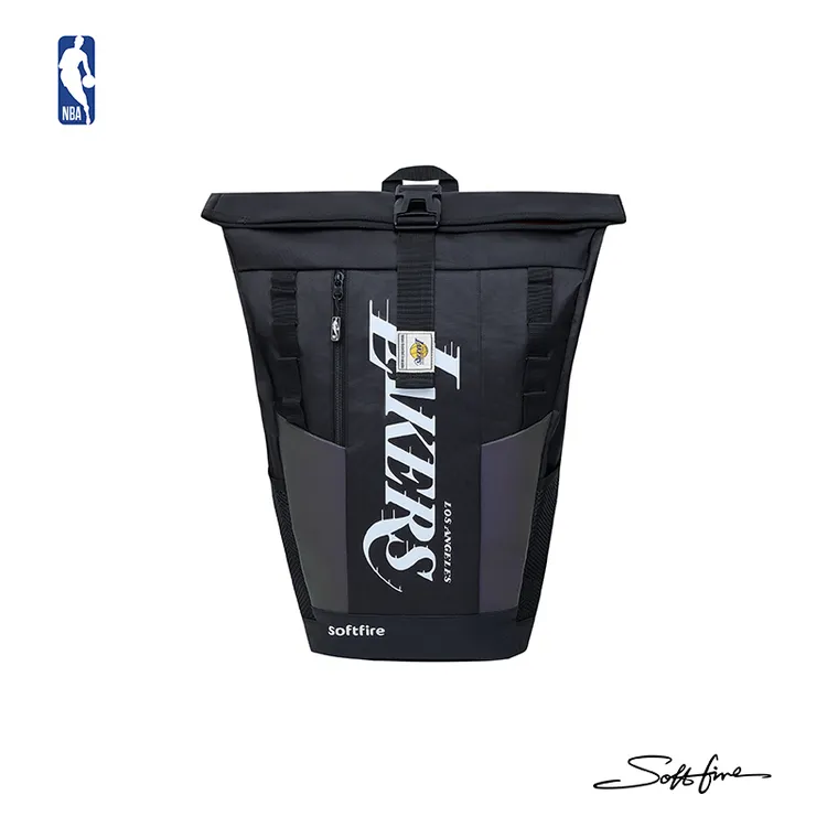 NBA联名款湖人队双肩包大容量男女同款轻便潮流书包SOFTFIRE