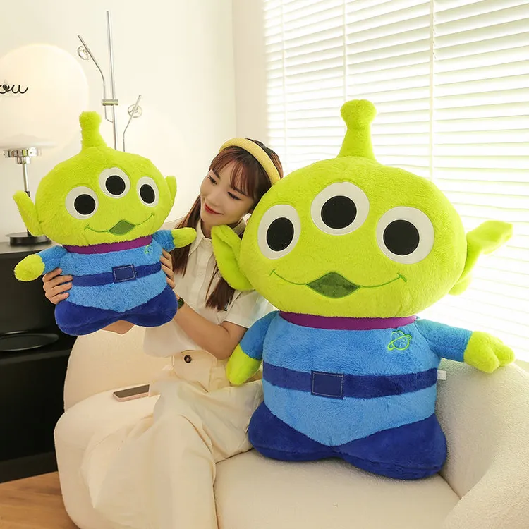 新款可爱毛绒公仔外星人玩偶女童布娃娃抱枕玩具中性适用三眼怪 p