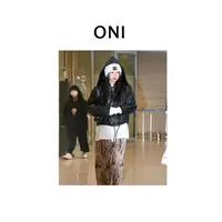 OUNI “ 雪吻松枝 “ Jenni*杨M同款 ~ 简约抽绳机车外套