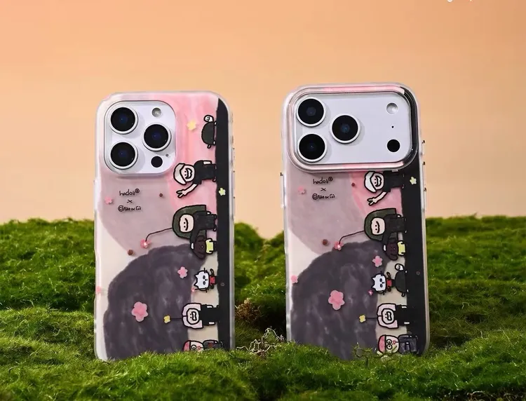 全家福适用于iphone17promax iphone16手机壳可爱粉色底