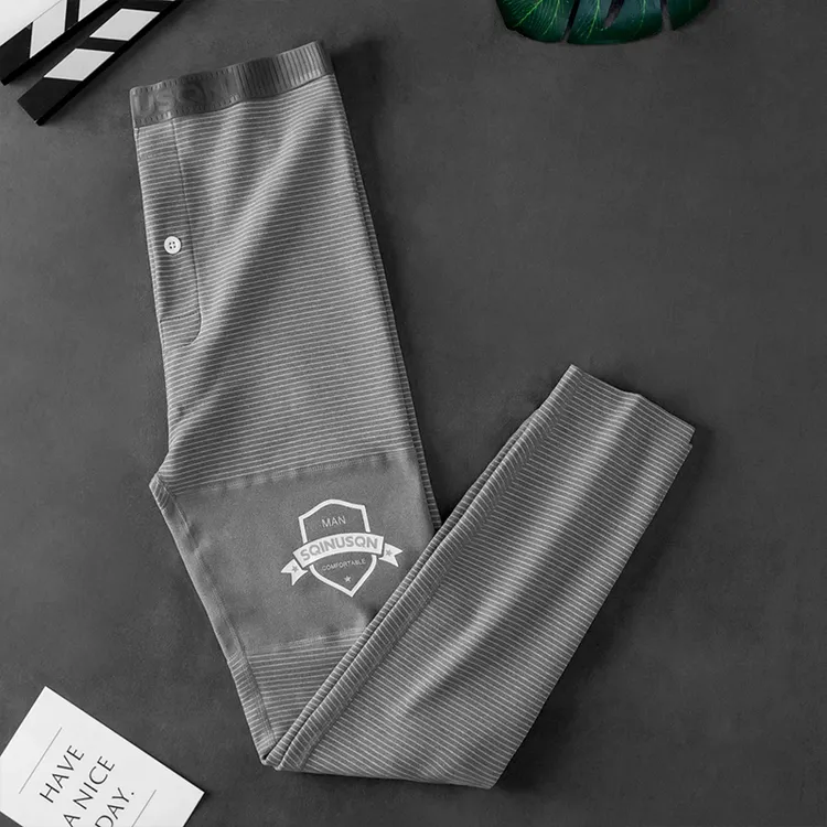 零下5度 薄款男士保暖裤德绒运动修身打底裤亲肤衬裤防寒男生秋裤