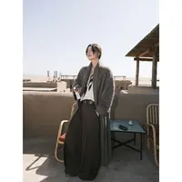 JCCC影子【琥珀黑标/松绒浅棕】咖色100牦牛绒重磅系带大衣JE5PSD11