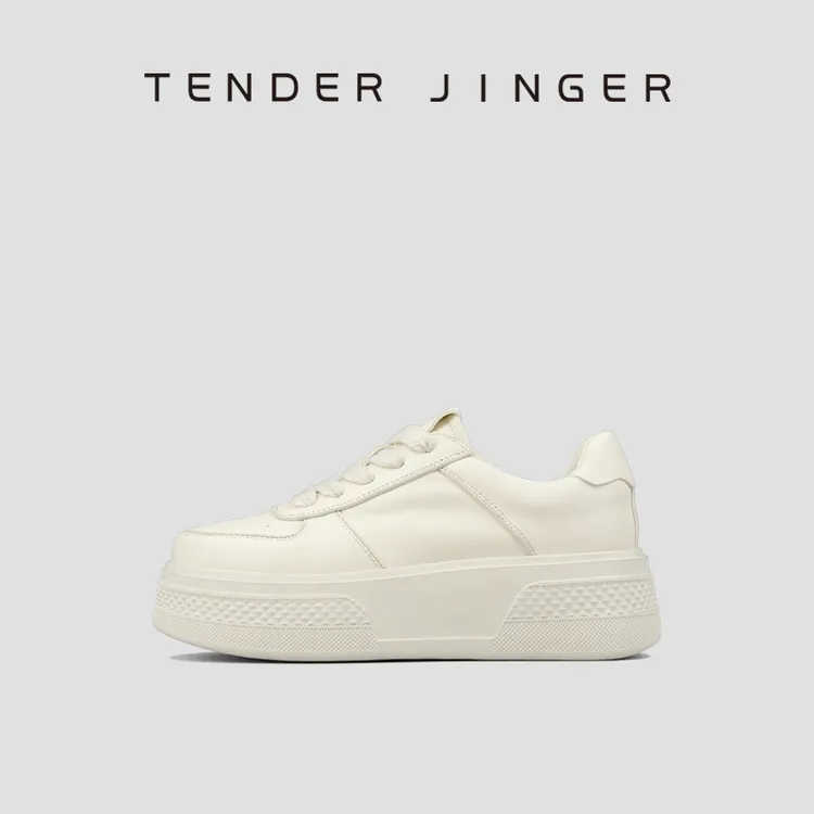 Tender Jinger新款牛皮小白鞋ZS1008