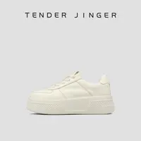 Tender Jinger新款牛皮小白鞋ZS1008