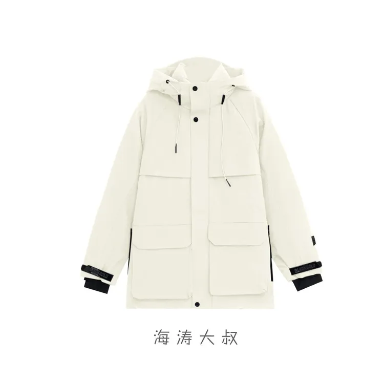 【海涛大叔】冬季新款户外男女同款可收腰冲锋衣羽绒服 GC240201