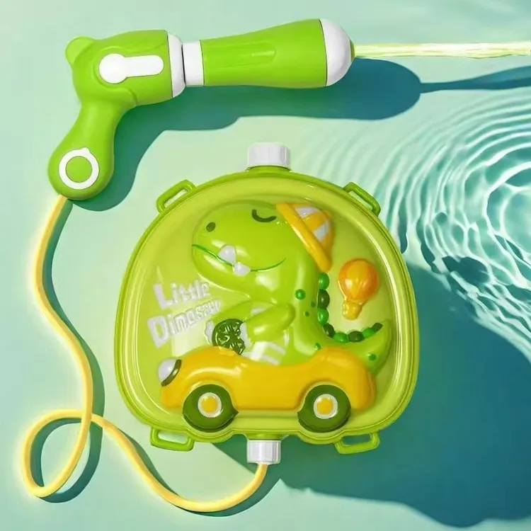 3D卡通图案水枪背包夏日戏水玩具滋抽拉式水枪趣味对战打水仗神器
