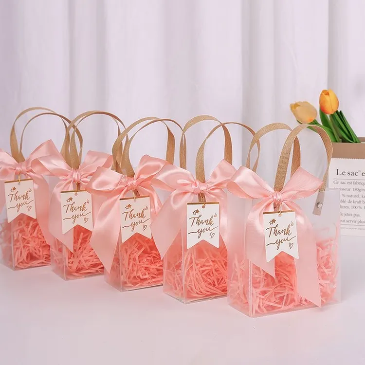 成人透明手提袋精致PVC礼品袋伴手礼盒喜糖袋包装袋实用礼物袋