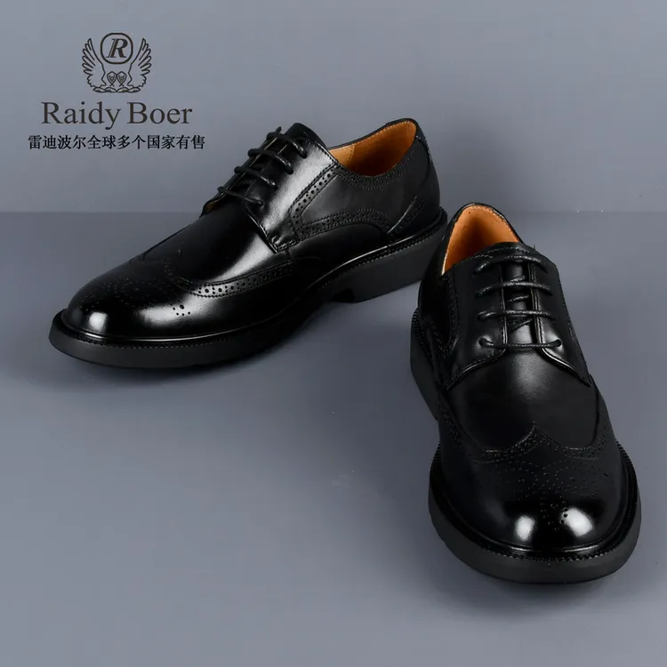 【牛皮革】雷迪波尔布洛克皮鞋2025男士真皮羊皮革内里休闲皮鞋1012