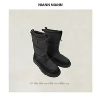  NiannNiann 新款复古磨砂牛皮防水布加绒超厚保暖雪地靴16491