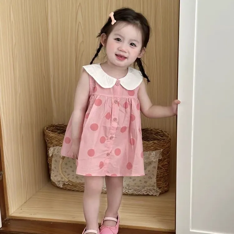 女童夏装连衣裙2025新款儿童宝宝洋气娃娃夏季纯棉背心公主裙子