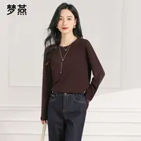 梦燕春秋女时尚百搭气质大方宽松休闲舒适简约显瘦上衣AC04B5023