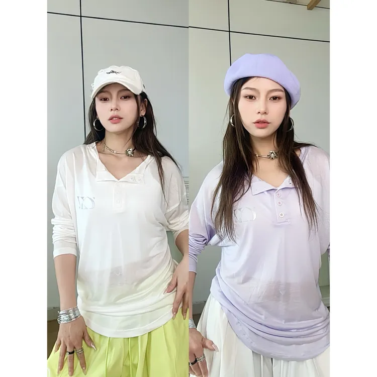 【达人专属】CV新广场舞潮牌解构天丝微辣上衣长袖时尚户外休闲夏季商品图