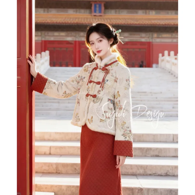 苏故里【鸿运当头】新款日常冬季加绒修身显瘦气质改良新中式旗袍