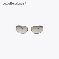 LUCASEMILYLOUIE 欢姐0220复古金属框曲面镜片眼镜250085