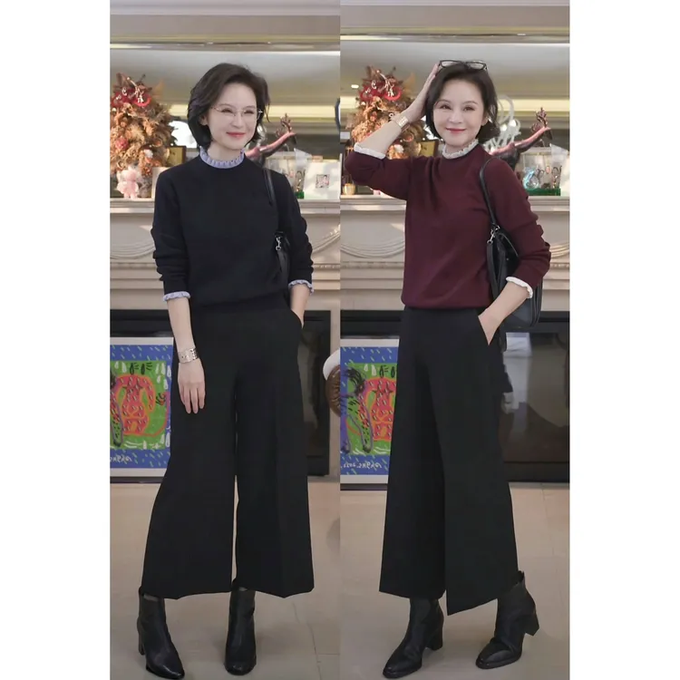 我是摩羯千金玛奇朵2.0 60支及细美丽诺羊毛花边领秋季16G针织衫