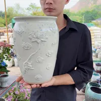 紫砂花盆口20高30（一个莲子白色老庄