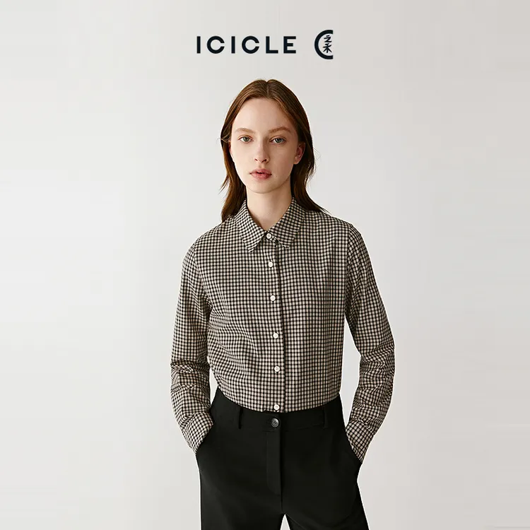 ICICLE之禾全棉斜纹长袖衬衫0374