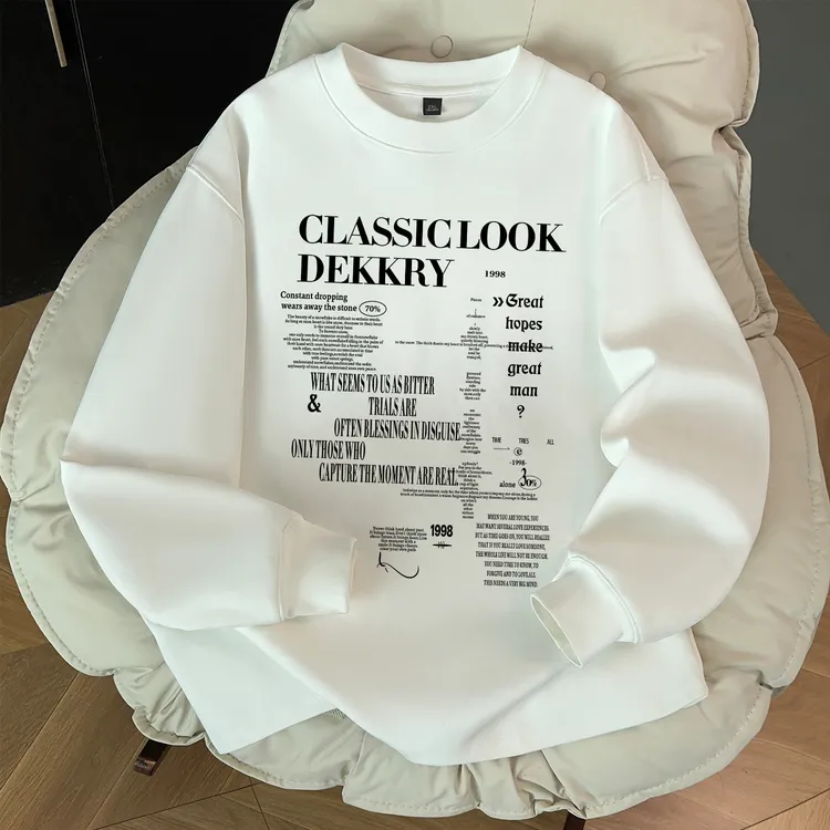 labzaa100%纯棉美式潮流个性字母印花长袖T恤女秋季宽松休闲上衣