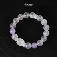 壹加师弟丨手工设f九粉晶手串多样性发一