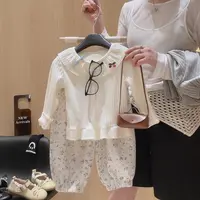 秋季新款女童荷叶领打底衫女宝宝洋气木耳边甜美百搭长袖太萌了