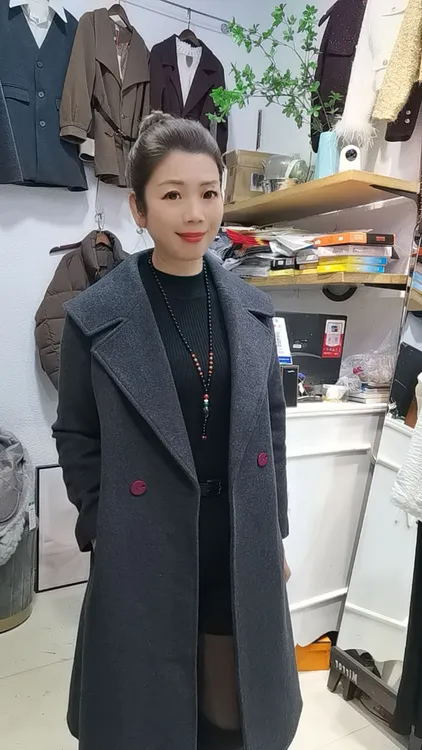 2024新款中长不起球不变形外套