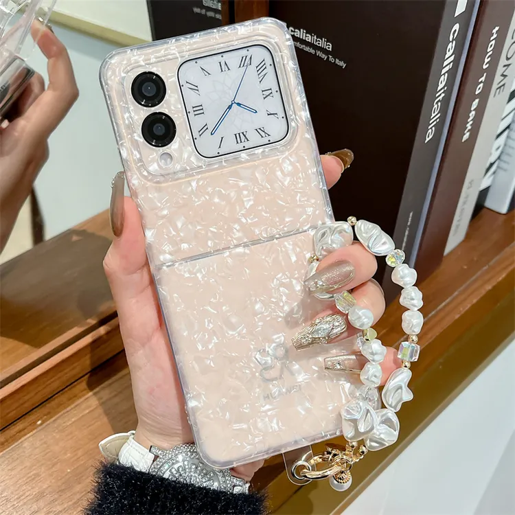 适用华为novaflip手机壳新款novaflip小折叠防摔外壳贝壳纹网红