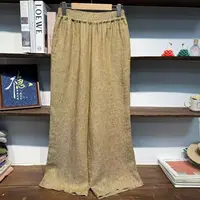 【左耳与麻】2025夏季新款丹宁风100%汉麻牛仔色织直筒休闲裤52115