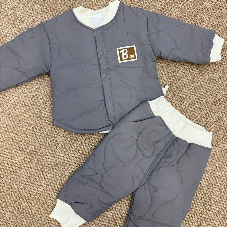 男女宝宝秋冬棉服套装棉衣棉裤休闲家居户外保暖两件套