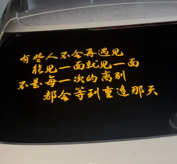 有些人不会再遇见（45×23cm）见一面少一面歌词汽车装饰反光车贴