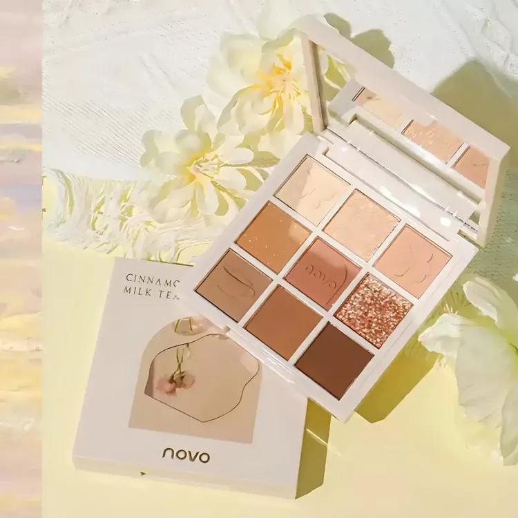 NOVO5462眼影盘英式下午茶九色哑光珠光细闪大地色国货平