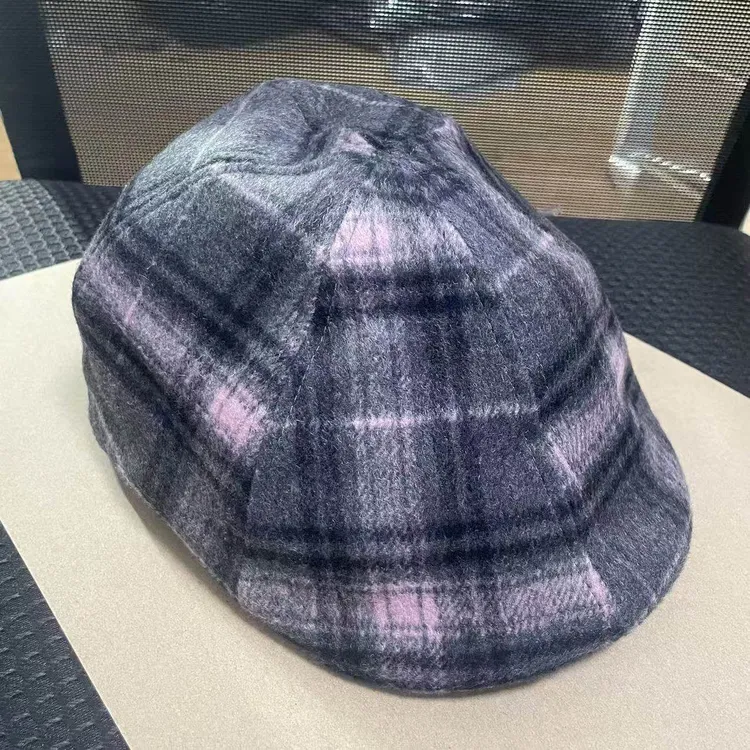 H1310恩 羊毛呢帽子 男士秋冬保暖休闲前进帽 贝雷帽
