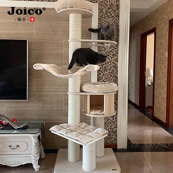 JOICO瑞士实木爬架太空舱木质豪华剑麻通天柱猫窝通天树猫爬架