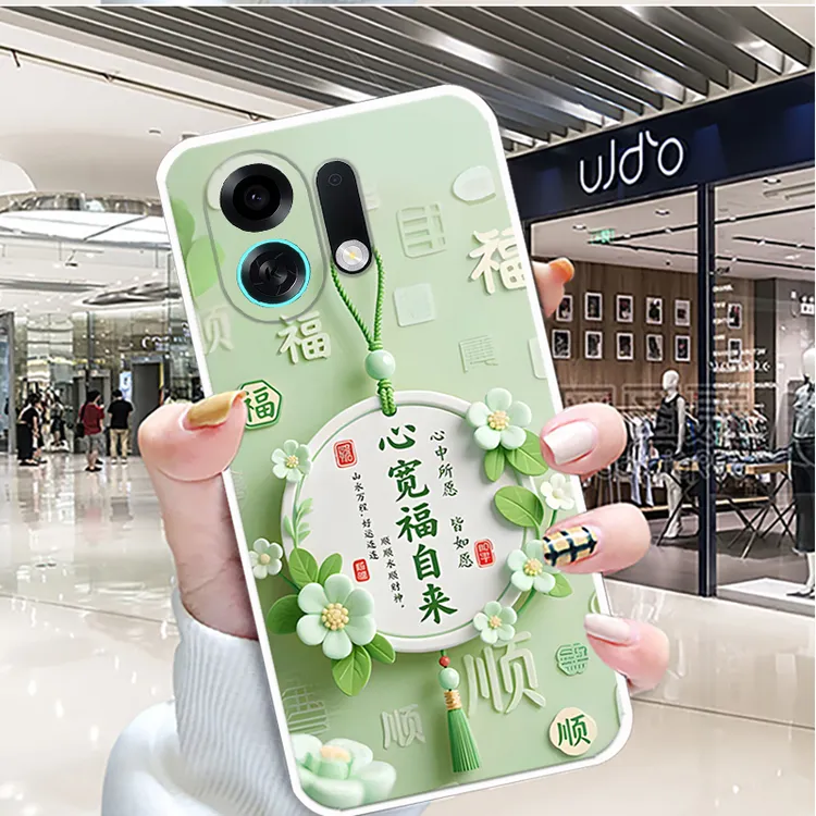适用OPPOK13Turbo手机壳PLM110硅胶全包边软壳中国风女新款