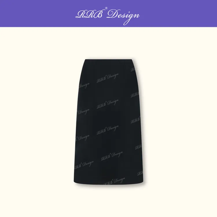 RRB Design 「注新经典」高密50D四面弹修身显瘦纯色后开叉半身裙