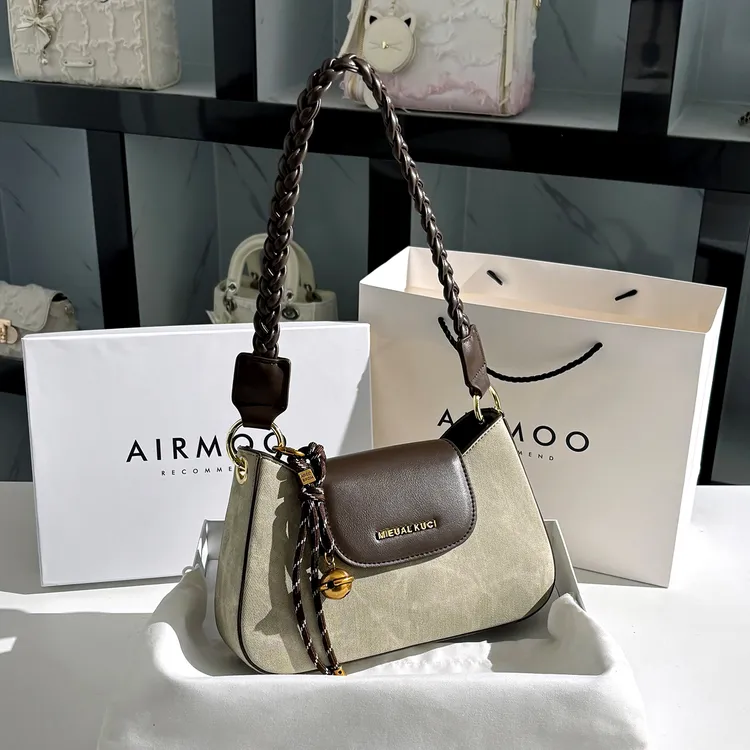 AIRMOO/艾姆轻奢包包女士高级感手提斜挎包小众时尚单肩腋下包
