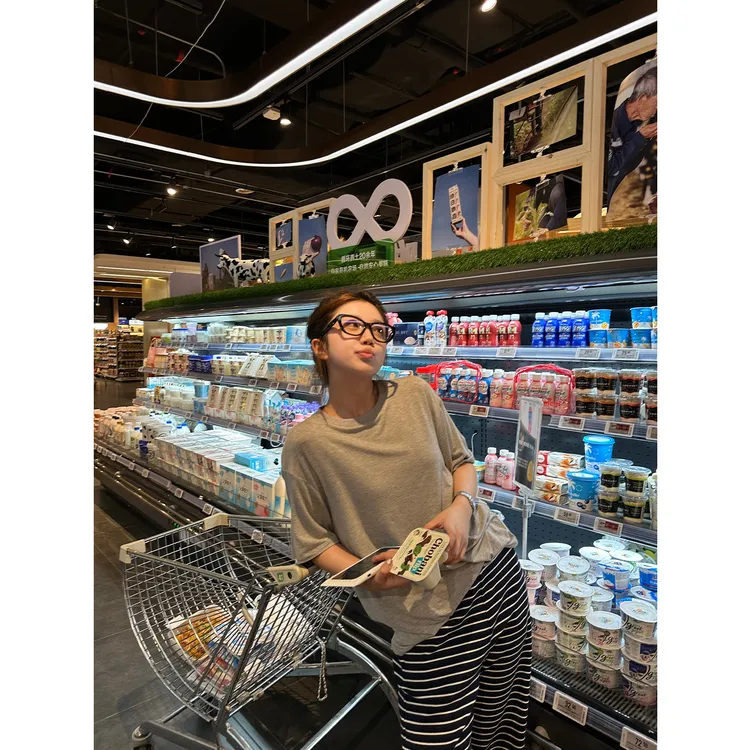 Multi Math软软T/软糯糯宽松慵懒风显瘦短袖T恤高智女内搭打底衫