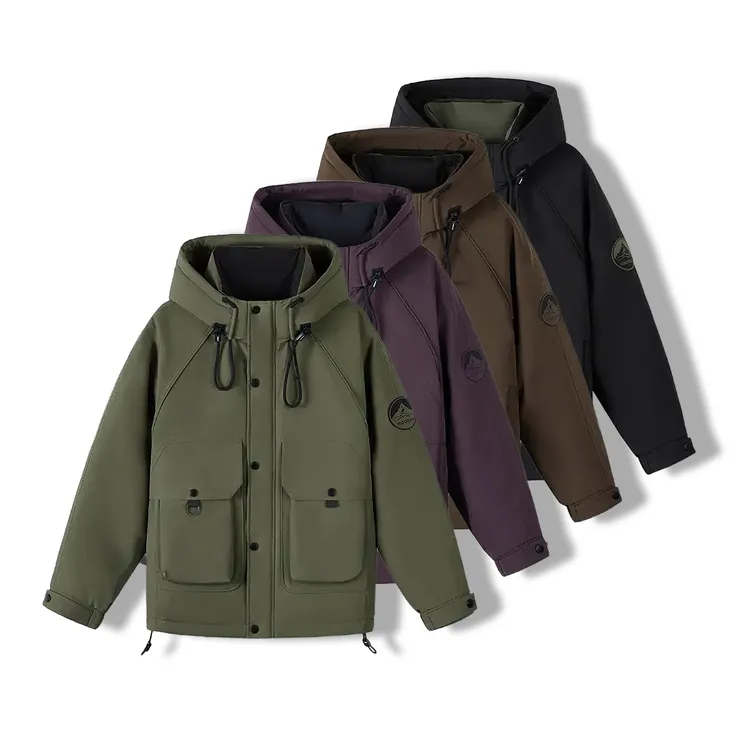 CITY男士休闲连帽工装羽绒服 【保暖】时尚冬季潮流外套6838