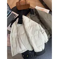 【夹心奶贝】韩系通勤百搭拼色翻领加厚保暖棉服外套女棉衣冬季新款