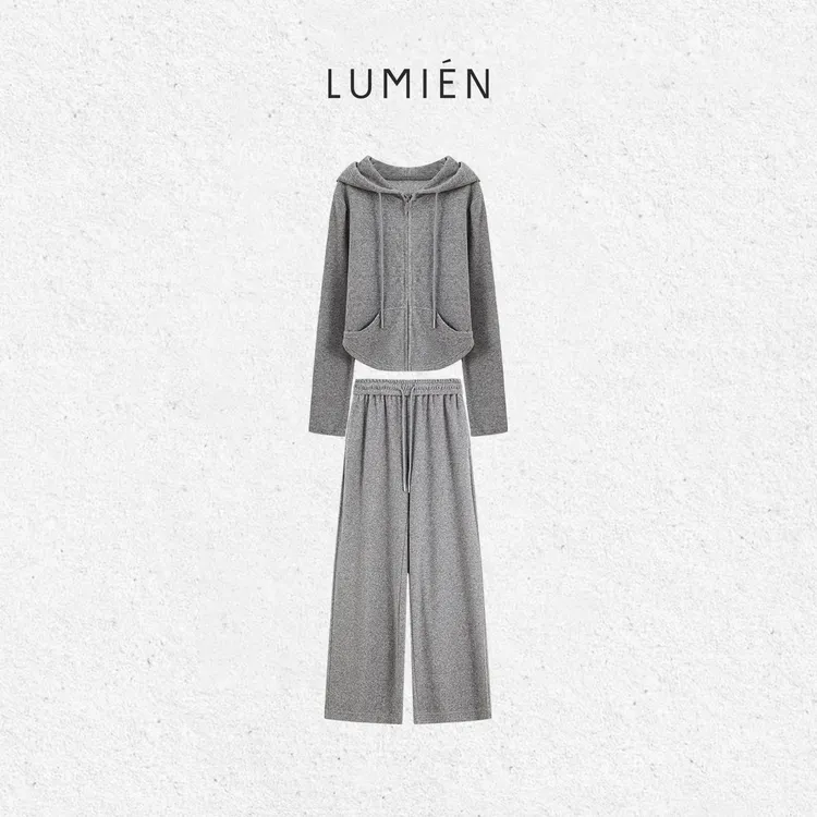 【LUMIEN 新品】2025年秋冬新款休闲松驰感连帽运动套装LX5EZY62