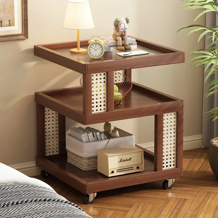 床头柜置物架小型柜子简约现代收纳柜实木家用卧室出租房简易学生