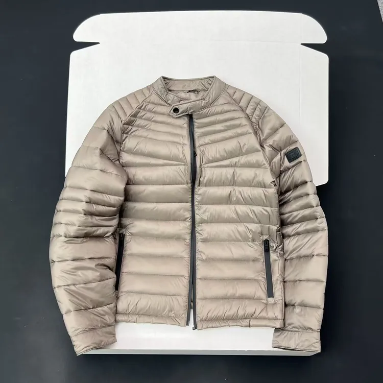 法式机车风 版型超帅 饱满轻盈男士立领加棉加厚棉衣棉服