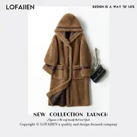 LOFAIIEN/洛梵怡 "雪域"秋冬慵懒皮毛一体双面穿羊毛外套