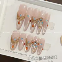 【丝绸魅影】纯手工穿戴甲猫眼美甲贴片可拆卸指甲贴片10片装
