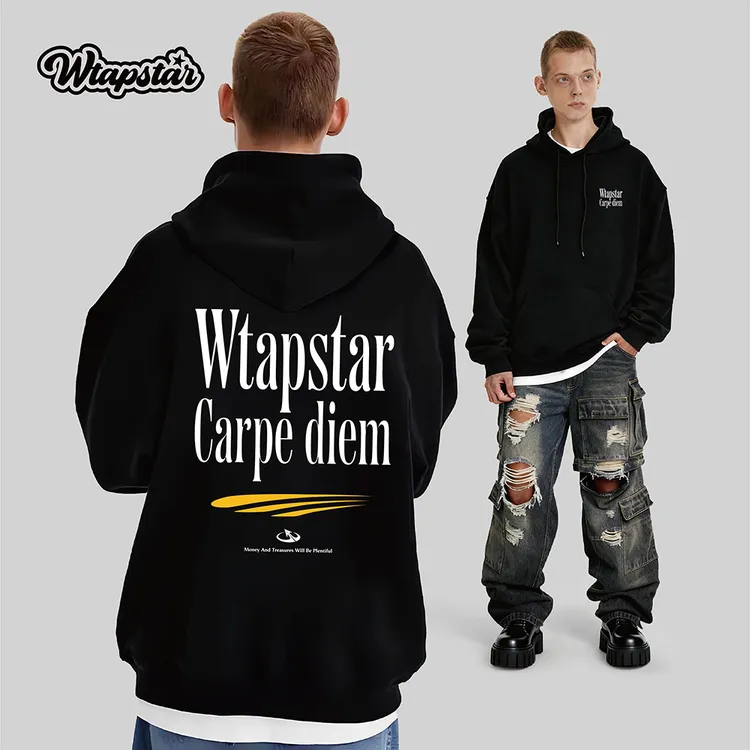 WTAPSTAR美式连帽卫衣男女情侣款春秋季运动字母印花宽松潮流长袖
